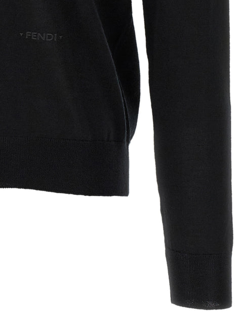 Fendi Yellow Stitching Sweater With Visible Thread