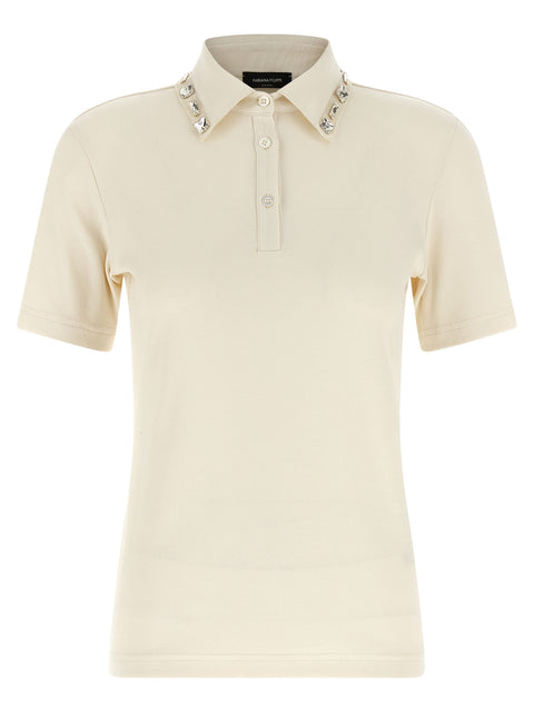 Fabiana Filippi Crystal Collar Polo Shirt