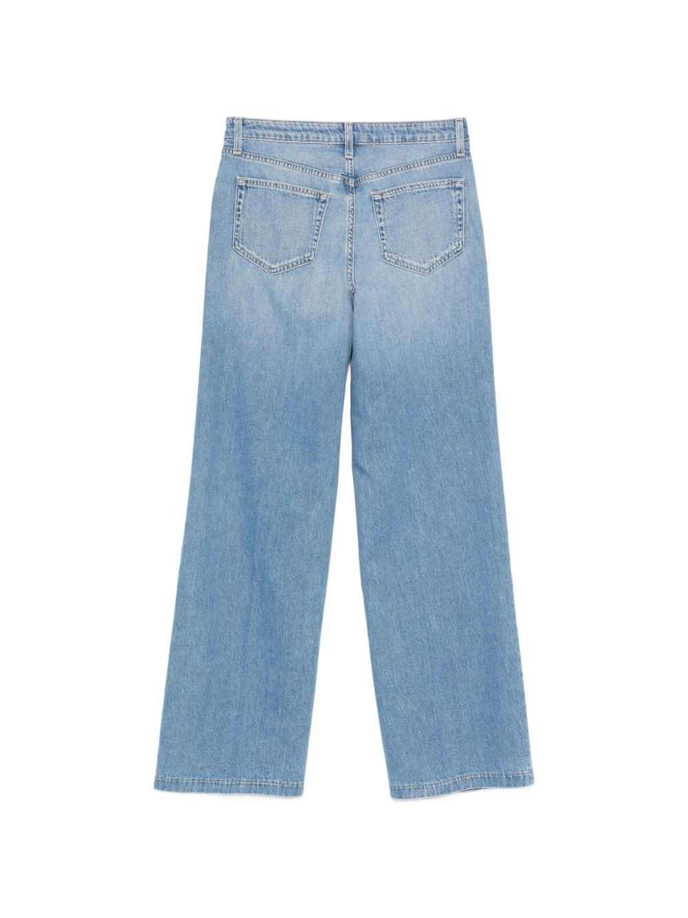 Faded Wash Denim Jeans with Belt Loops