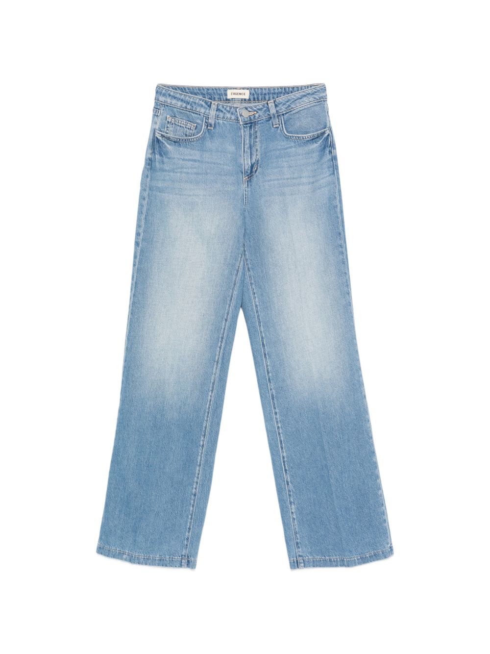 Faded Wash Denim Jeans with Belt Loops