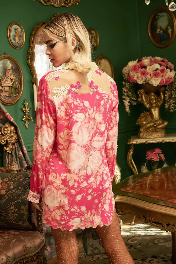 Fairy Rose Shirt-Shirt-Aratta-XS-Fuchsia Rose-Urbanheer