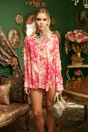 Fairy Rose Shirt-Shirt-Aratta-XS-Fuchsia Rose-Urbanheer