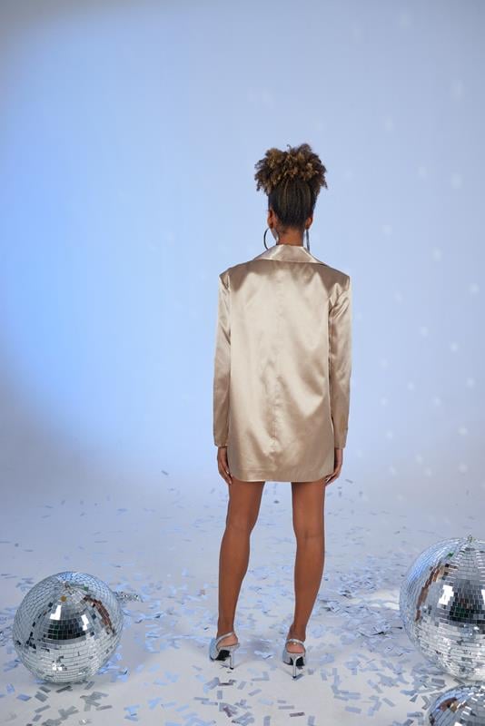 Fancy Gold Satin Blazer Jacket-Jackets & Blazers-Buy Me Fur Ltd-Gold-XS-Satin-Urbanheer