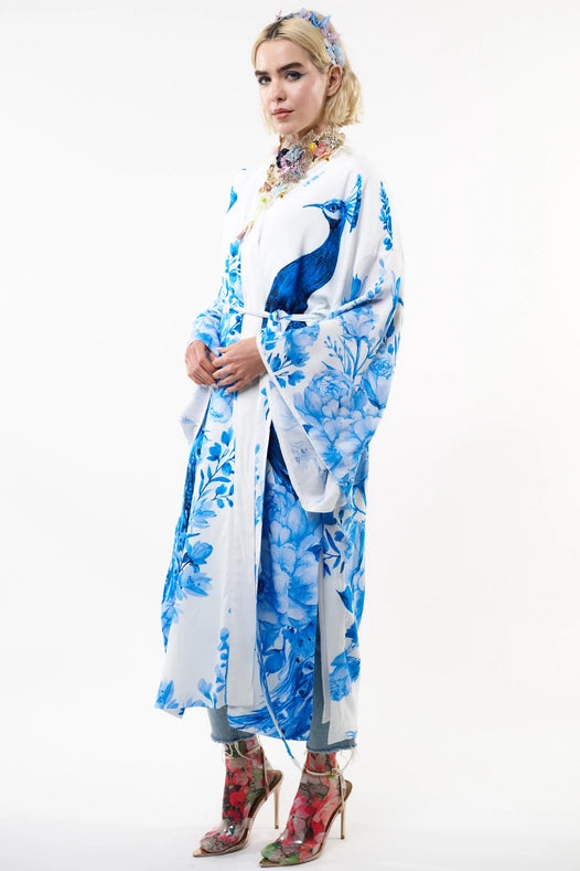 Fantasy Kimono White Peacock-Kimono-Aratta-XS-White Peacock-Urbanheer