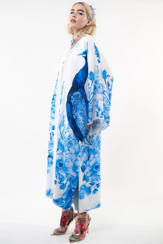 Fantasy Kimono White Peacock-Kimono-Aratta-XS-White Peacock-Urbanheer