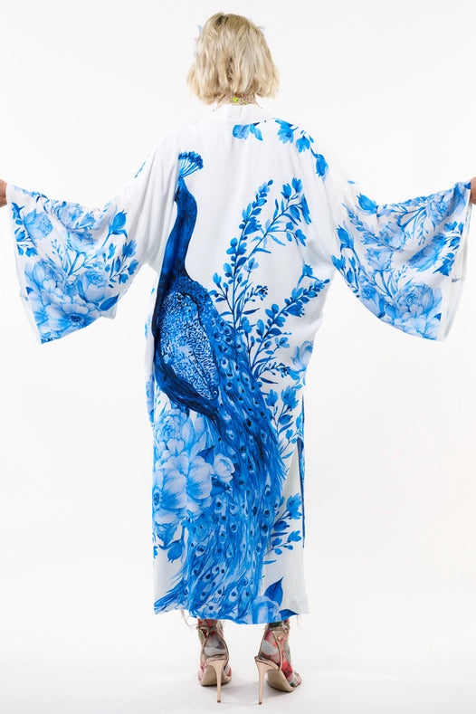 Fantasy Kimono White Peacock-Kimono-Aratta-XS-White Peacock-Urbanheer