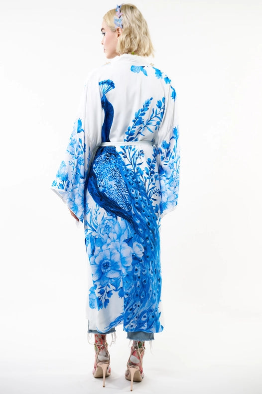 Fantasy Kimono White Peacock-Kimono-Aratta-XS-White Peacock-Urbanheer