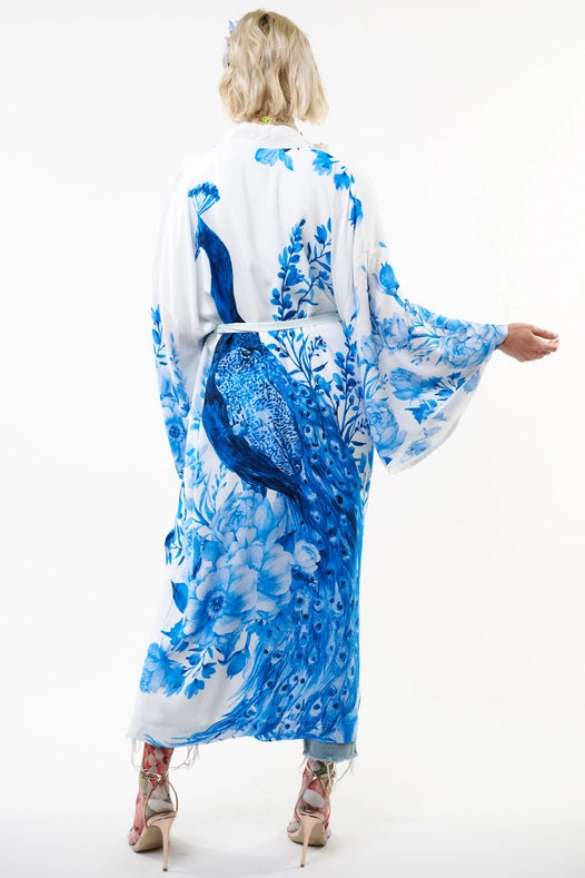 Fantasy Kimono White Peacock-Kimono-Aratta-XS-White Peacock-Urbanheer
