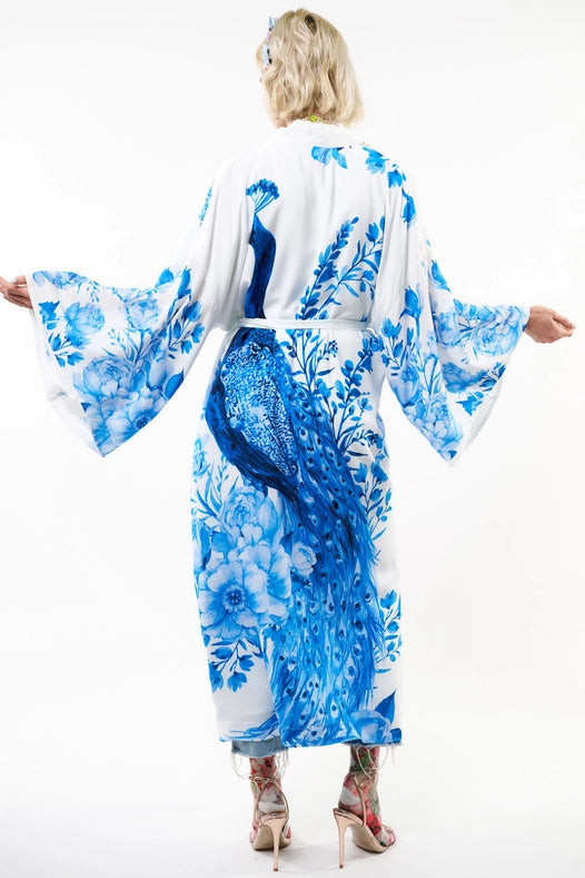 Fantasy Kimono White Peacock-Kimono-Aratta-XS-White Peacock-Urbanheer