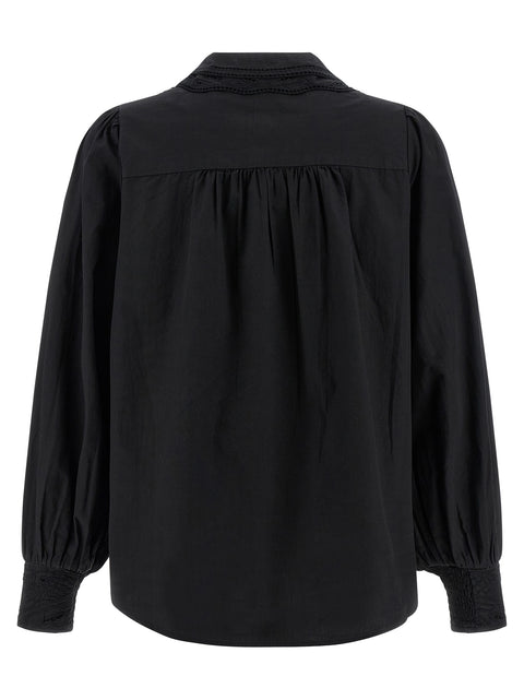 Farm Rio Black Embroidered Shirt