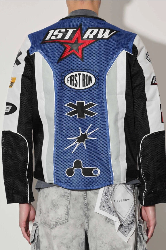 Fast Life Mesh Motorcycle Jacket-Jacket-First Row-S-Blue-Urbanheer