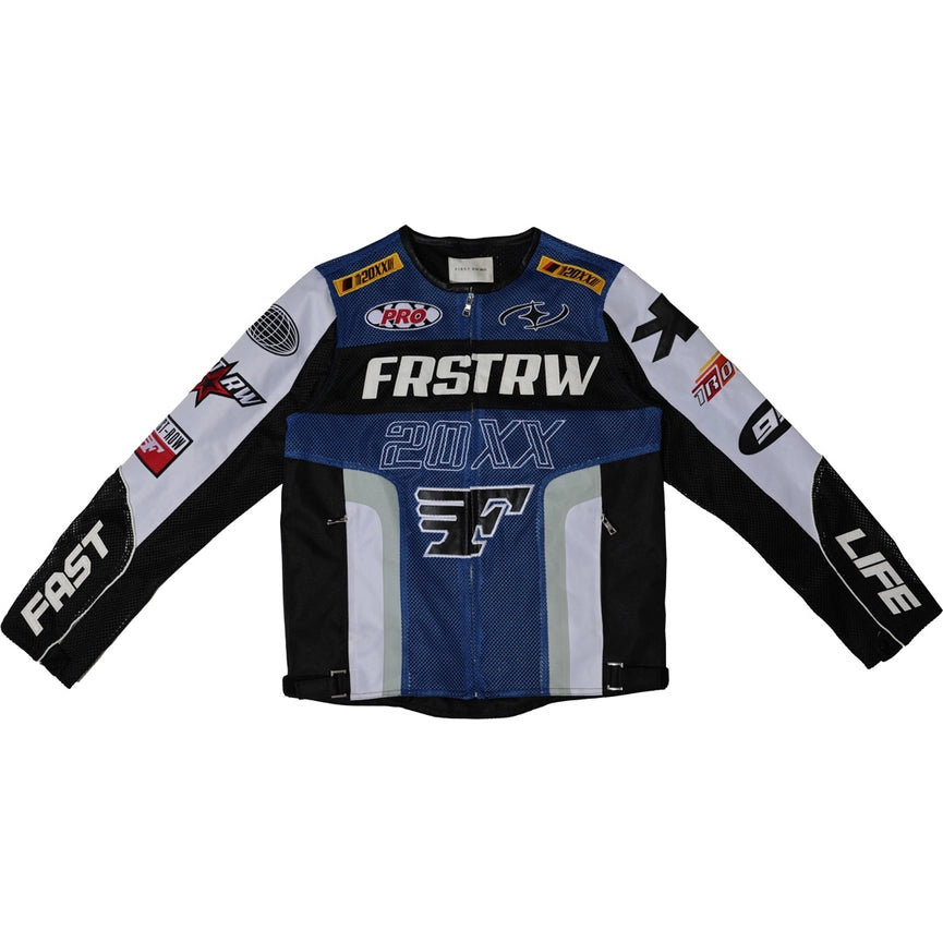 Fast Life Mesh Motorcycle Jacket-Jacket-First Row-S-Blue-Urbanheer