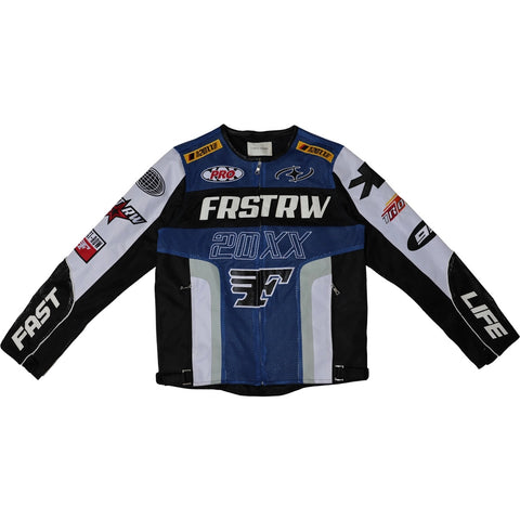 Fast Life Mesh Motorcycle Jacket-Jacket-First Row-S-Blue-Urbanheer