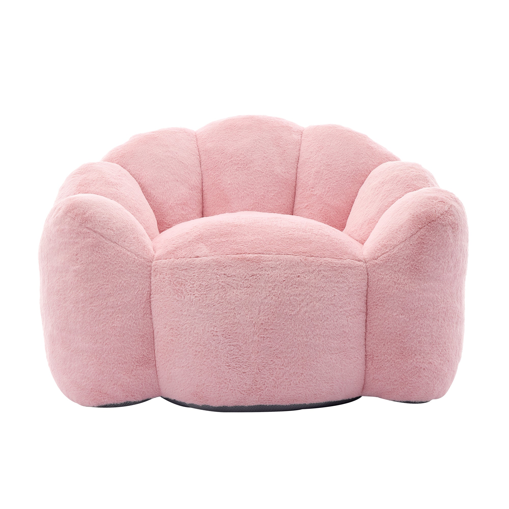 Faux Fur Bean Bag Lounge Chair with Armrests – Pink