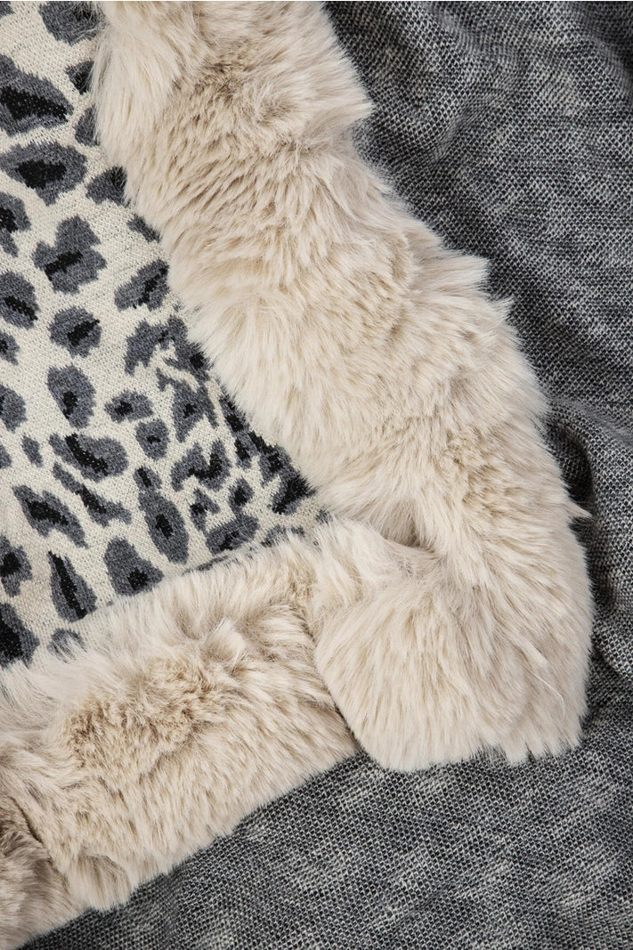 Faux Fur Cheetah Party Kimono