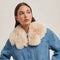 Faux Fur Detachble Denim Jacket-Jacket-Bluivy-S-LT.DENIM-Urbanheer