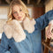 Faux Fur Detachble Denim Jacket-Jacket-Bluivy-S-LT.DENIM-Urbanheer