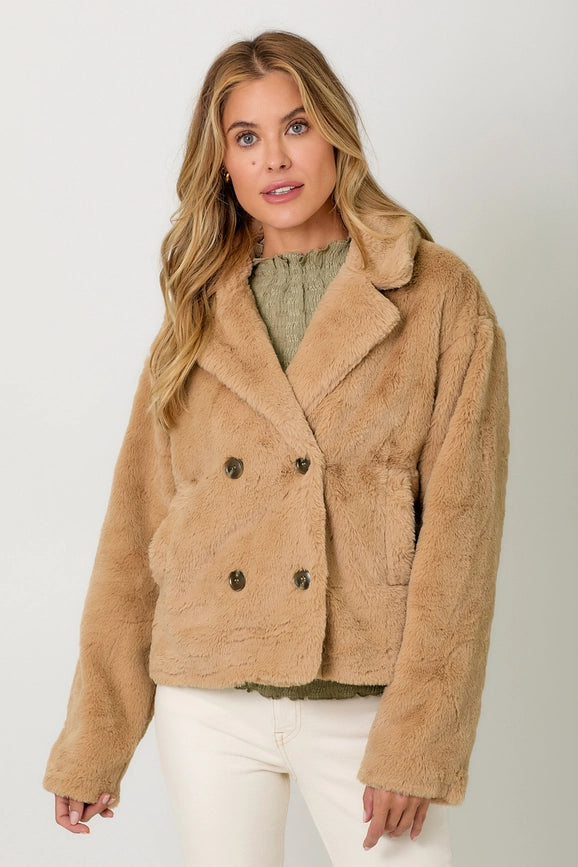 Faux Fur Jacket-Jacket-Mystree-S-Latte-Urbanheer