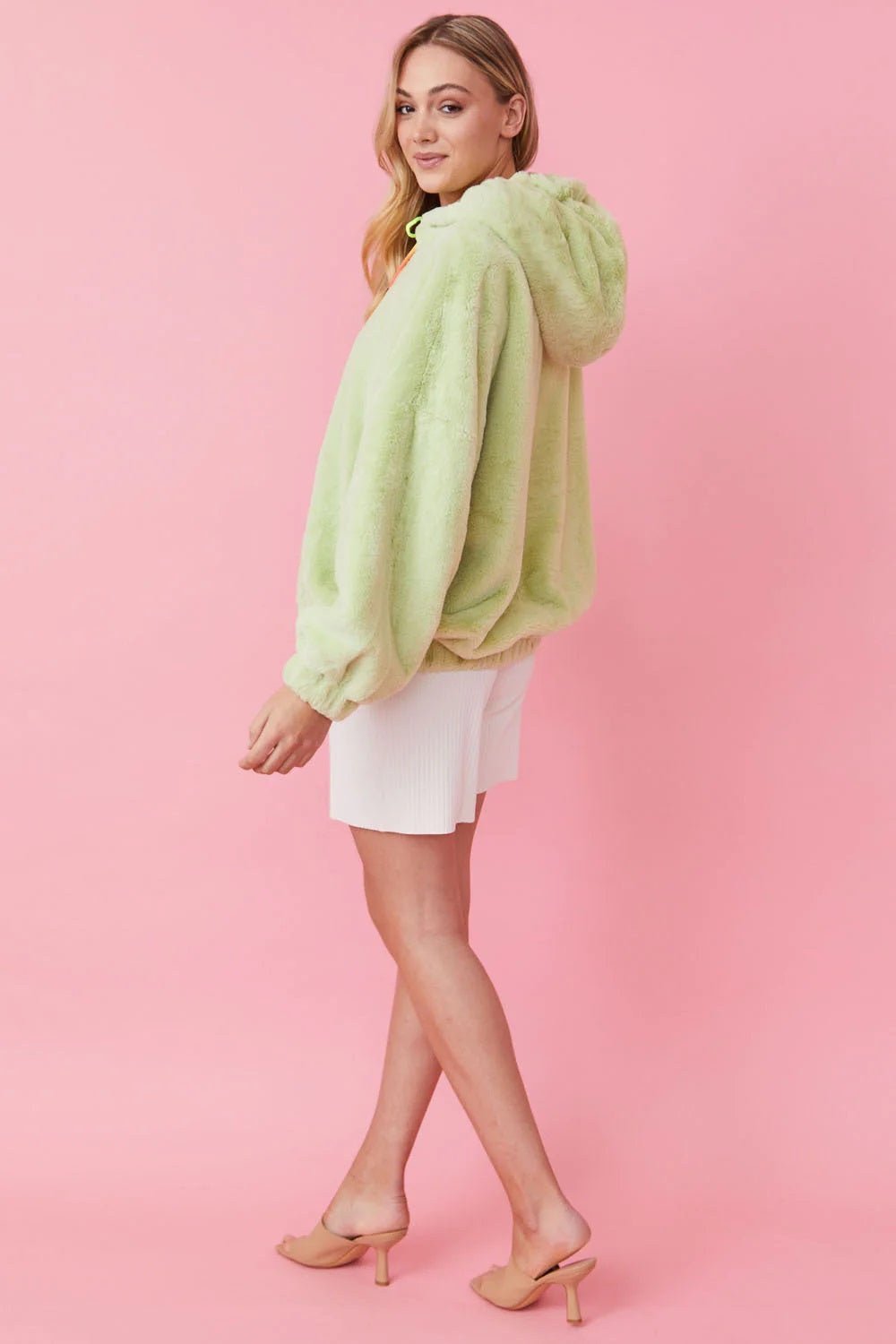 Faux Fur Oversized Pear Hoodie-Tops-Buy Me Fur Ltd-One Size-Pear-Faux Fur-Urbanheer