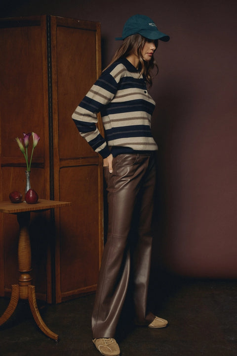 Faux Leather Bootcut Pants
