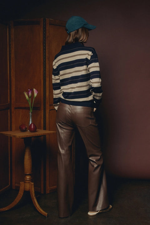 Faux Leather Bootcut Pants