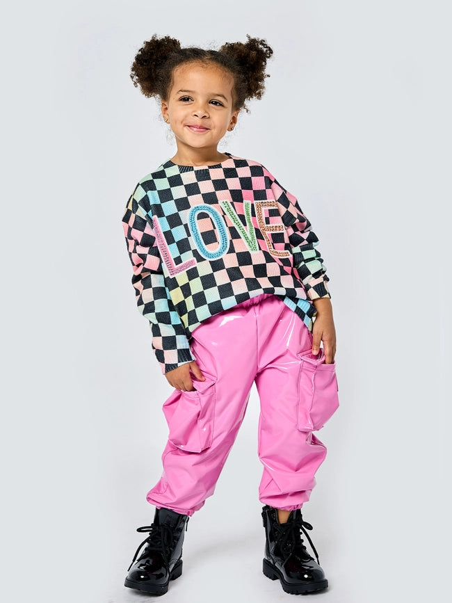 Faux Leather Cargo Joggers-Joggers-Hannah Banana-12M-PINK-Urbanheer
