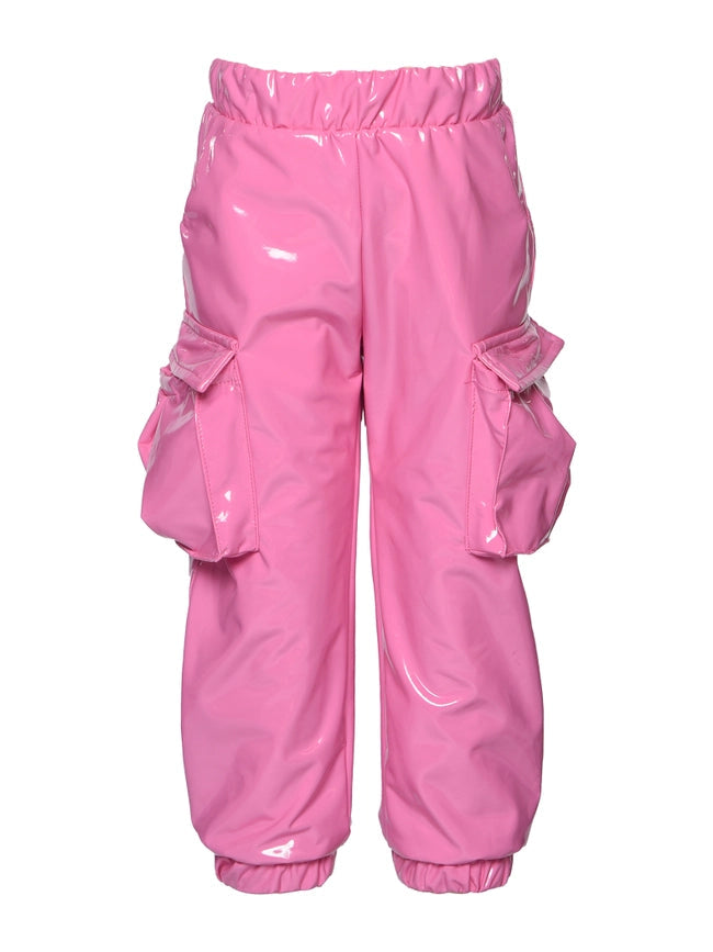 Faux Leather Cargo Joggers-Joggers-Hannah Banana-12M-PINK-Urbanheer