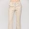 Faux Leather Flare Pants-Pants-FATE-S-ECRU-Urbanheer