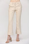 Faux Leather Flare Pants-Pants-FATE-S-ECRU-Urbanheer