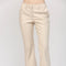 Faux Leather Flare Pants-Pants-FATE-S-ECRU-Urbanheer