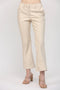 Faux Leather Flare Pants-Pants-FATE-S-ECRU-Urbanheer