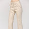 Faux Leather Flare Pants-Pants-FATE-S-ECRU-Urbanheer