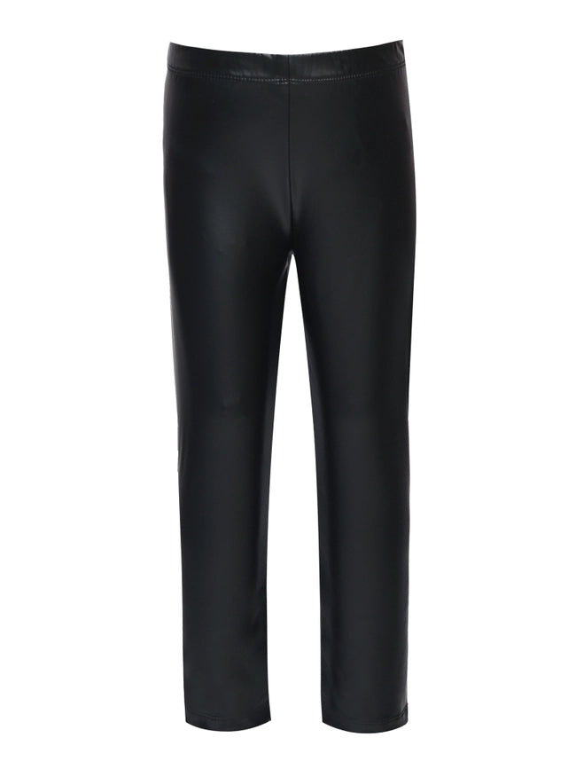 Faux Leather Leggings-Leggings-Hannah Banana-12M-BLACK-Urbanheer