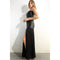 Faux Leather Top And Pleated Slit Skirt Set BLACK/BLACK-Set-Mulla-S-BLACK/BLACK-Urbanheer