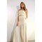 Faux Leather Top And Pleated Slit Skirt Set CREAM/CREAM-Set-Mulla-S-CREAM/CREAM-Urbanheer
