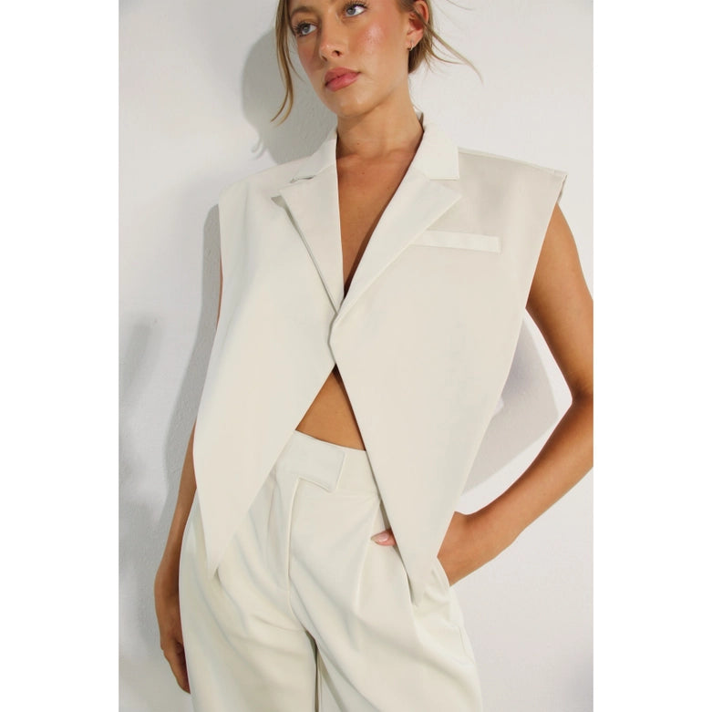 Faux Leather Vest CREAM-Vest-Mulla-S-CREAM-Urbanheer