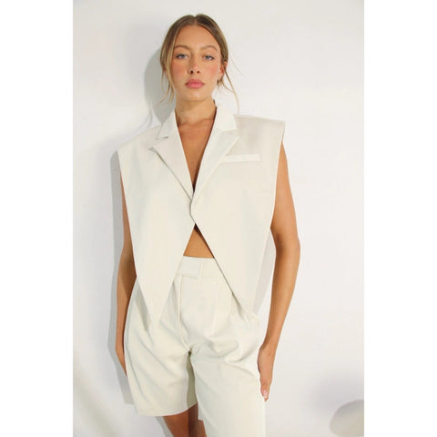 Faux Leather Vest CREAM-Vest-Mulla-S-CREAM-Urbanheer