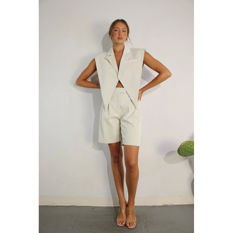 Faux Leather Vest CREAM-Vest-Mulla-S-CREAM-Urbanheer