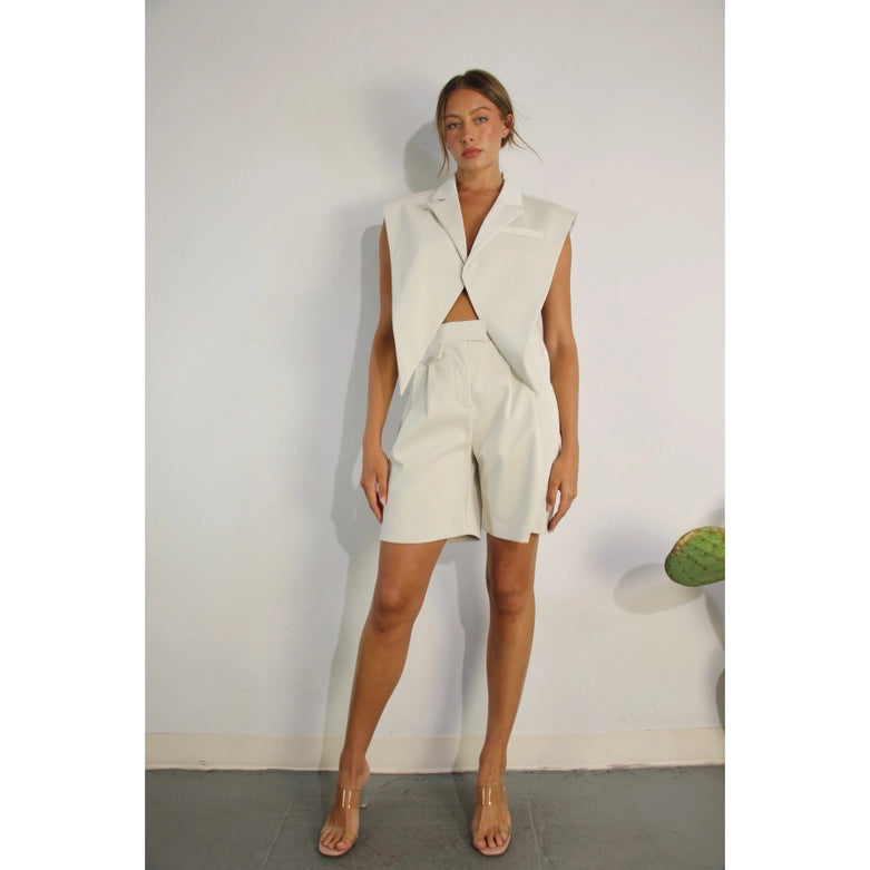 Faux Leather Vest CREAM-Vest-Mulla-S-CREAM-Urbanheer
