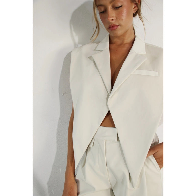 Faux Leather Vest CREAM-Vest-Mulla-S-CREAM-Urbanheer