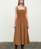 Faux Suede Mix Media Corset Midi Dress