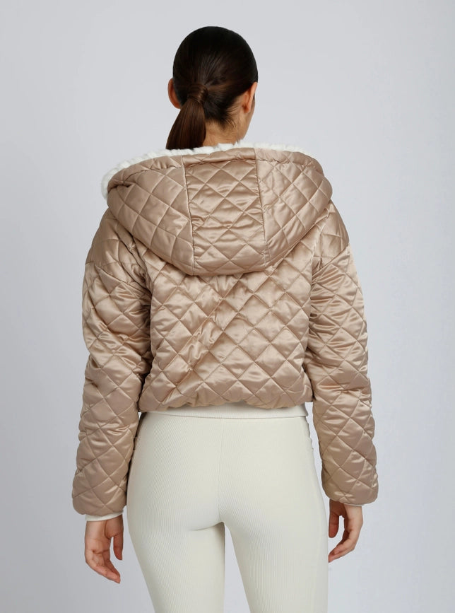 Fawn Reversible Faux Fur Hoodie - Taupe-Hoodie-Blanc Noir-M-White/Warm Taupe-Urbanheer