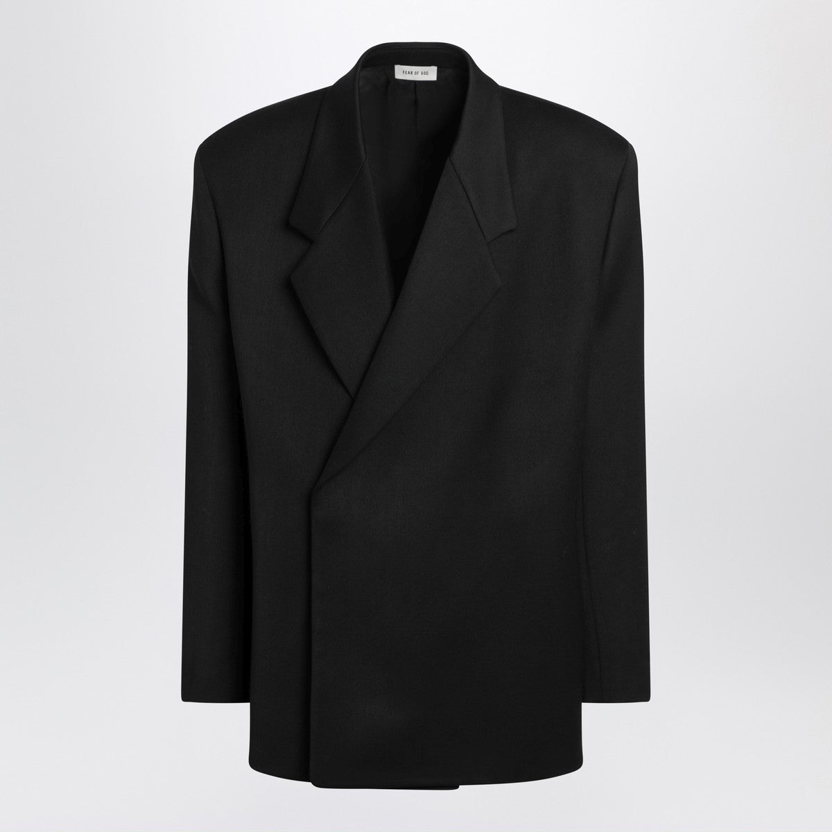 Fear of God Black double-breasted jacket in virgin wool