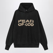 Fear of God Black vintage-effect sweatshirt with logo print