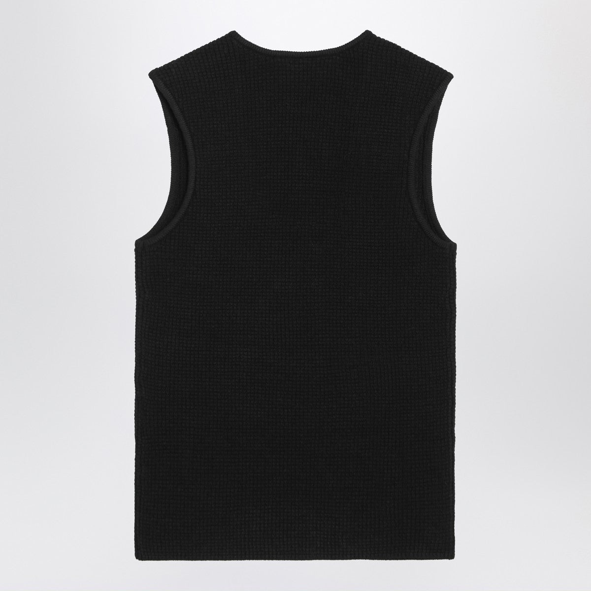 Fear of God Essentials Black tank top in stretch Waffle fabric