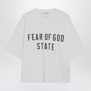 Fear of God Essentials White crewneck T-shirt with logo