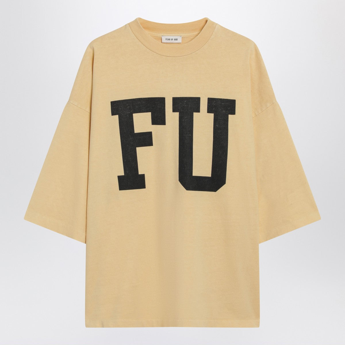 Fear of God Yellow oversized FU T-shirt