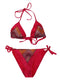 Feel Me Fab One printed triangle bikini set