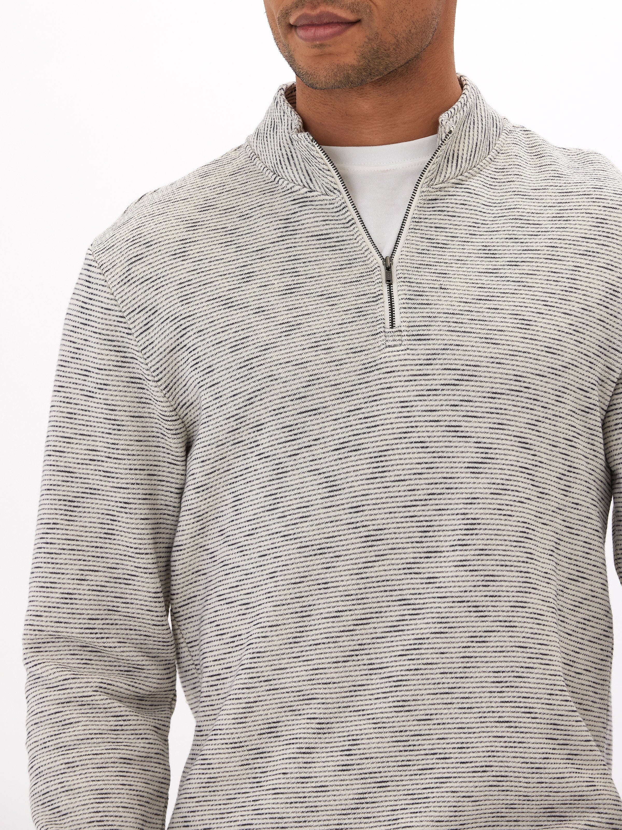 Felix Stripe Terry 1/4 Zip Pullover