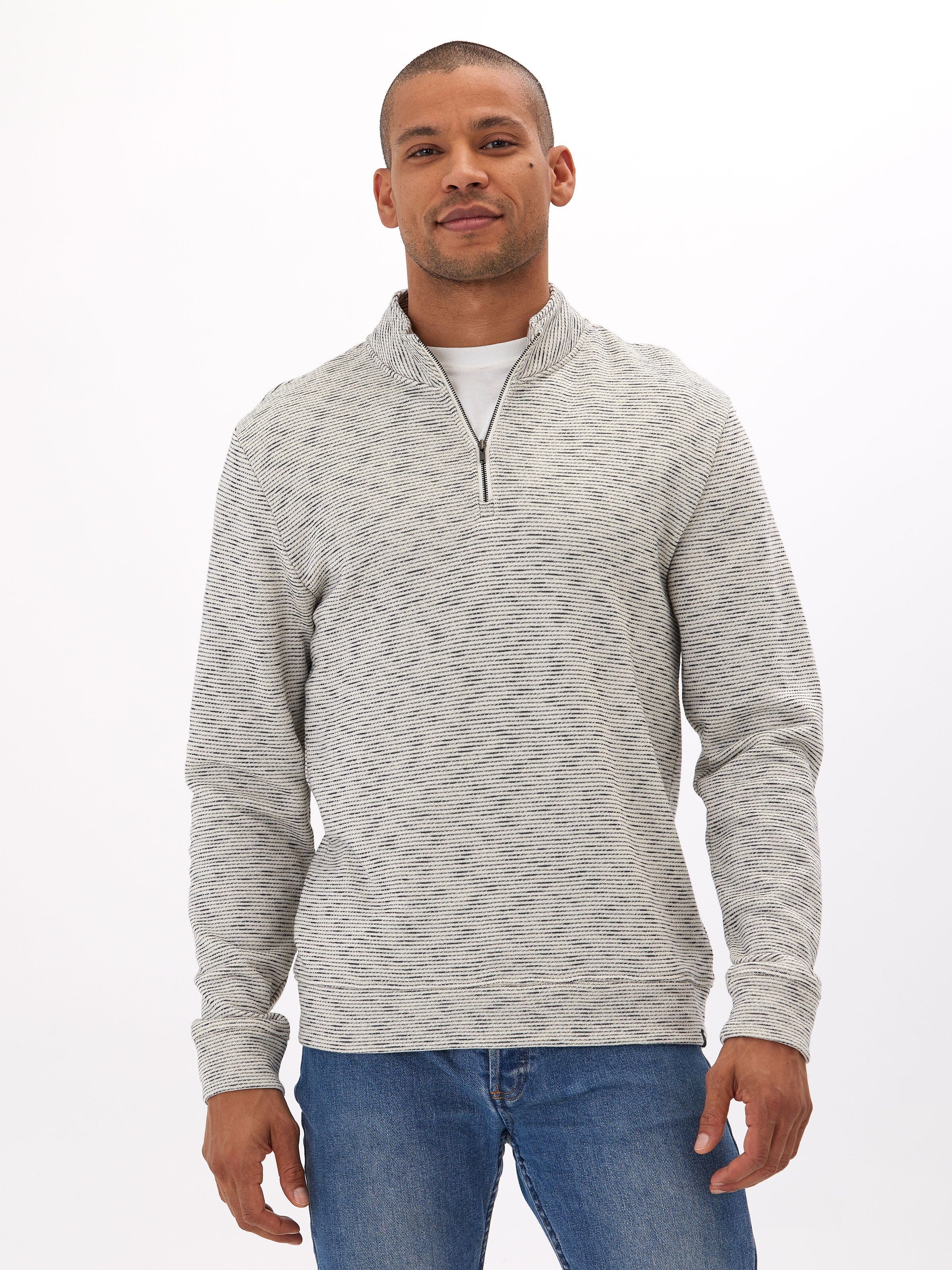 Felix Stripe Terry 1/4 Zip Pullover